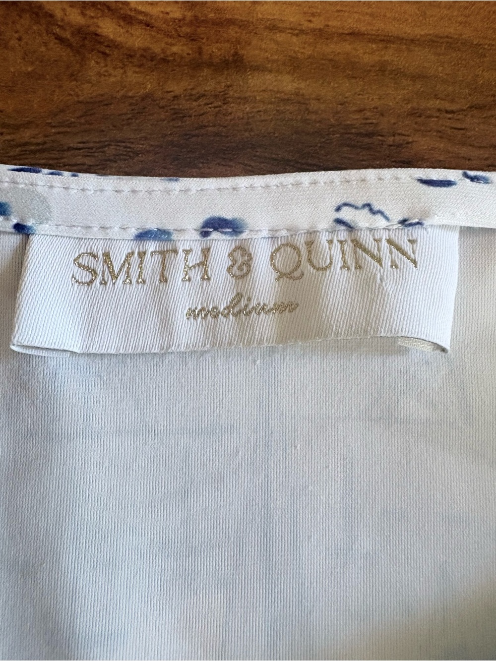 Smith & Quinn Women’s Blue Toile Shift Dress Mediterranean Beach Size Medium M - Picture 8 of 11